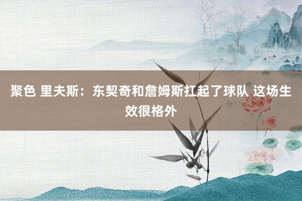聚色 里夫斯：东契奇和詹姆斯扛起了球队 这场生效很格外
